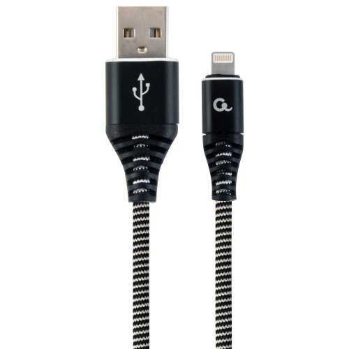 Cablexpert USB 2.0 to Lightning 2.1A 1m Cotton braided Charge/Sync (CC-USB2B-AMLM-1M-BW) Black/White
Cablexpert USB 2.0 to Lightning 2.1A 1m Cotton braided Charge/Sync (CC-USB2B-AMLM-1M-BW) Black/White