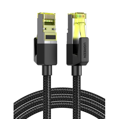 Ugreen NW150 CAT7 Shielded Round Cable with Braided Modular Plugs 0.5m (80420) Black
Ugreen NW150 CAT7 Shielded Round Cable with Braided Modular Plugs 0.5m (80420) Black