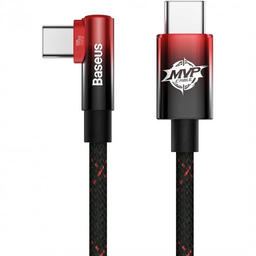 Baseus MVP 2 Elbow-shaped Fast Charging Data Cable USB Type-C-USB Type-C 100W 1m(CAVP000620) Black/Red
Baseus MVP 2 Elbow-shaped Fast Charging Data Cable USB Type-C-USB Type-C 100W 1m(CAVP000620) Black/Red