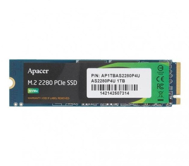 SSD диск Apacer AS2280P4U 3D NAND 1TB M 2 2280 PCI E NVMe x4