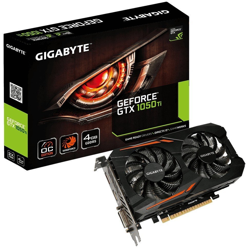 Відеокарта Gigabyte GeForce GTX 1050 Ti OC 4096MB GV N105TOC 4GD