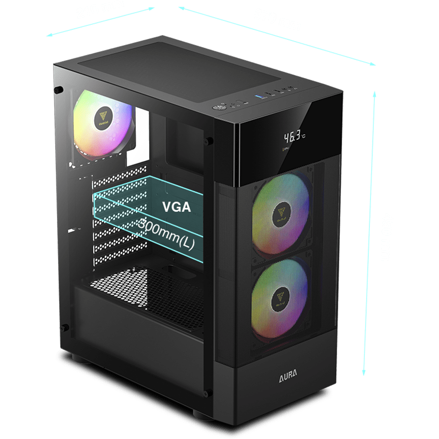 Корпус для ПК, GAMDIAS AURA GC5 Mid-Tower PC Case