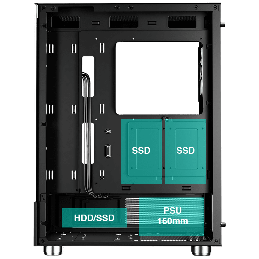 Корпус для ПК, GAMDIAS ATLAS M1 WH Mid-Tower PC Case