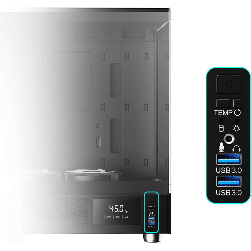 Корпус для ПК, GAMDIAS ATLAS M1 WH Mid-Tower PC Case