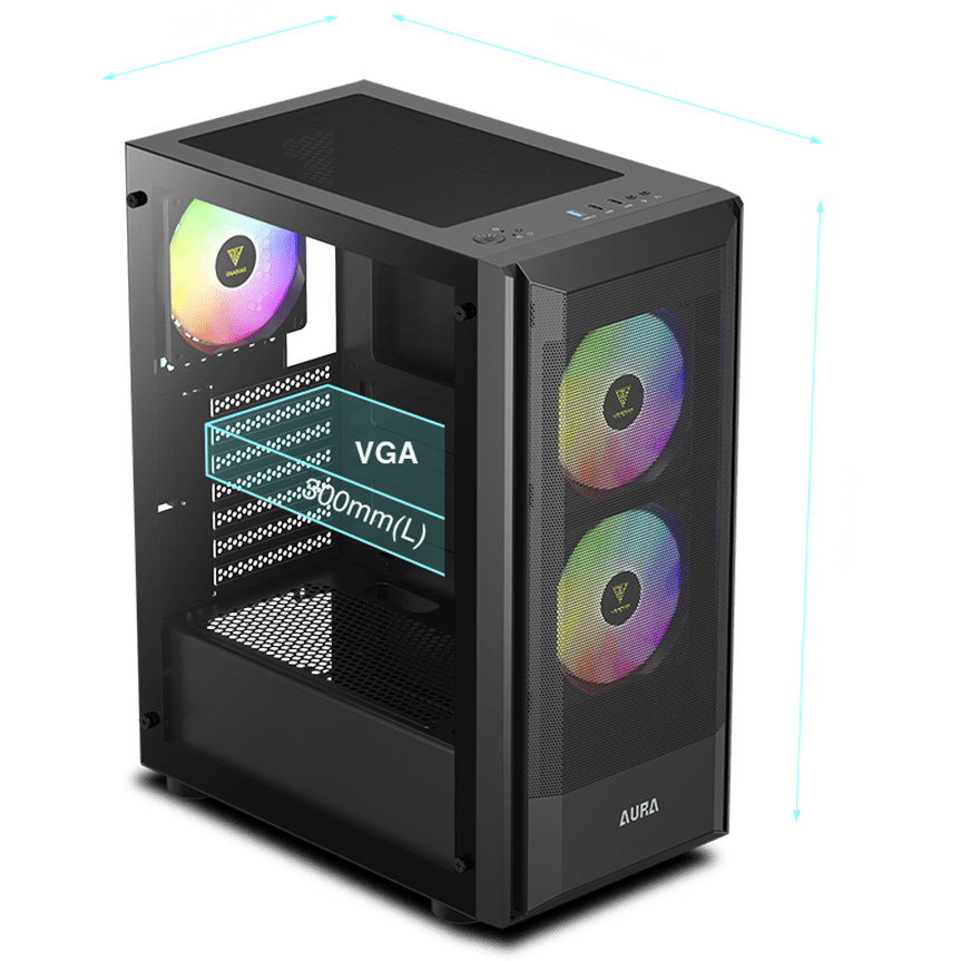 Корпус для ПК, GAMDIAS AURA GC6 Mid-Tower PC Case