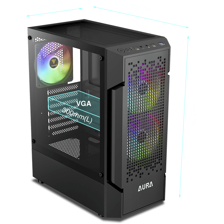 Корпус для ПК, GAMDIAS AURA GC7 Mid-Tower PC Case