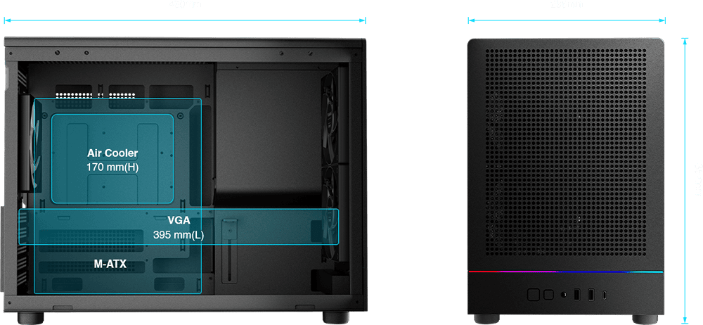 Корпус для ПК, Корпус для ПК, GAMDIAS ATHENA M4M Mini-Tower PC Case