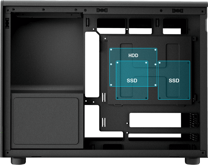 Корпус для ПК, Корпус для ПК, GAMDIAS ATHENA M4M Mini-Tower PC Case