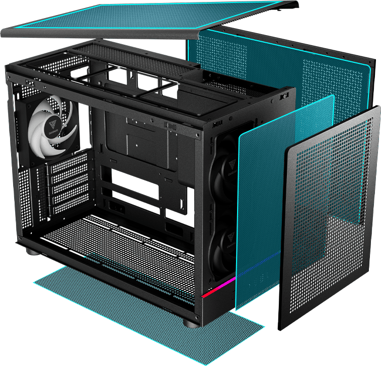 Корпус для ПК, Корпус для ПК, GAMDIAS ATHENA M4M Mini-Tower PC Case