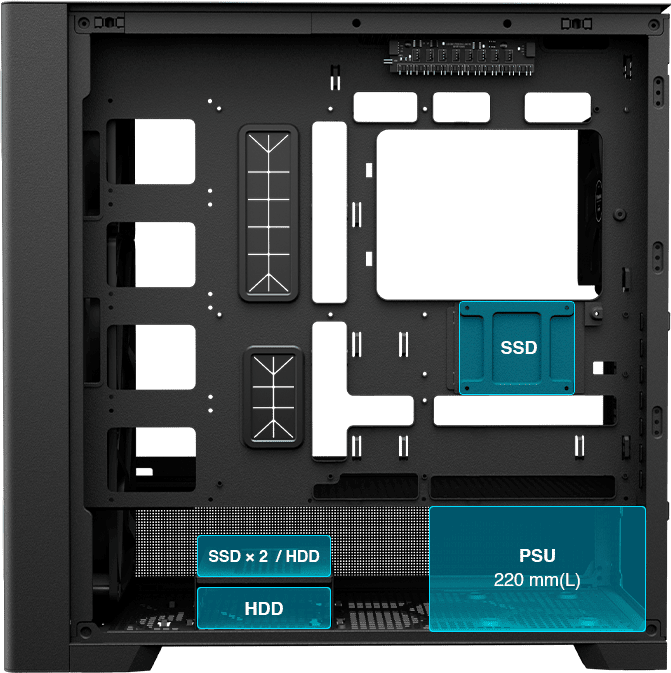 Корпус для ПК, Корпус для ПК, GAMDIAS ATHENA P3 Mid-Tower PC Case