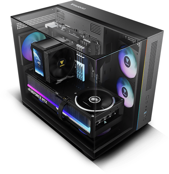 Корпус для ПК, Корпус для ПК, GAMDIAS NESO P1 PRO WW Mid-Tower PC Case