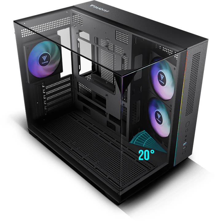 Корпус для ПК, Корпус для ПК, GAMDIAS NESO P1 PRO WW Mid-Tower PC Case