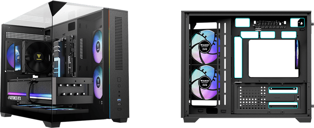 Корпус для ПК, Корпус для ПК, GAMDIAS NESO P1 PRO WW Mid-Tower PC Case