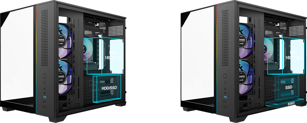 Корпус для ПК, Корпус для ПК, GAMDIAS NESO P1 PRO WW Mid-Tower PC Case
