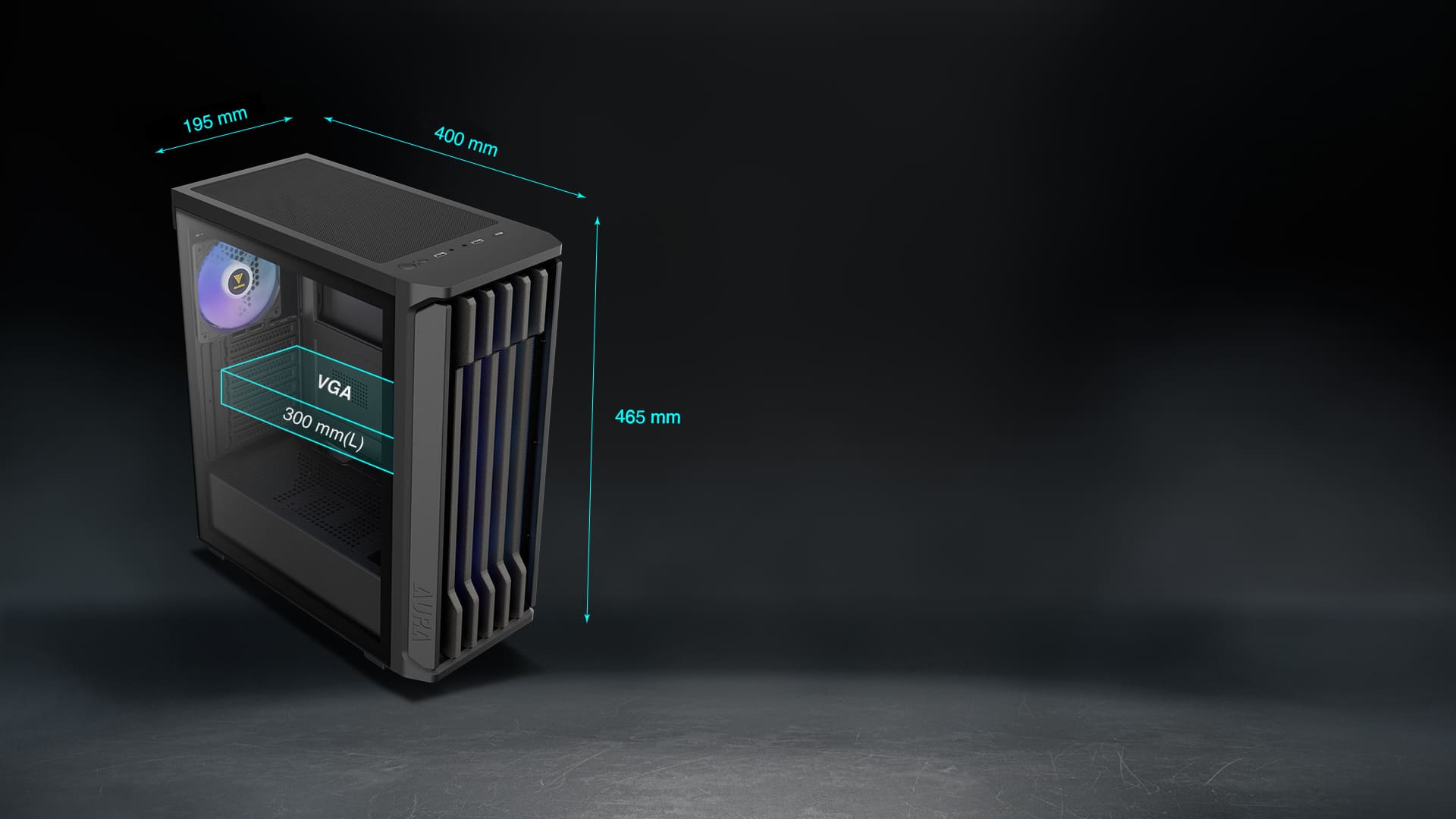 Корпус для ПК, GAMDIAS AURA GC11 ARGB Mid-Tower PC Case