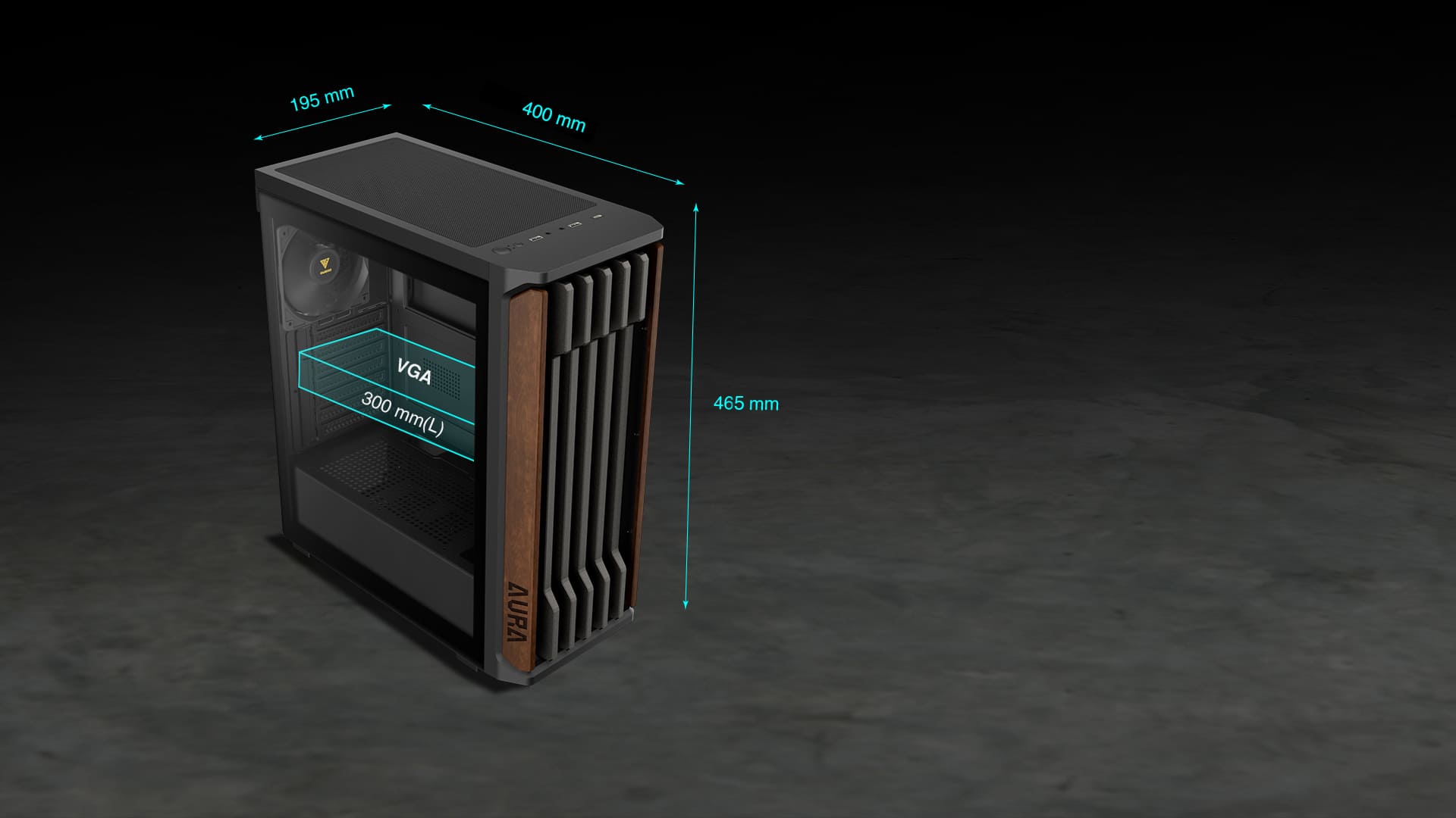 Корпус для ПК, GAMDIAS AURA GC11 WOOD Mid-Tower PC Case