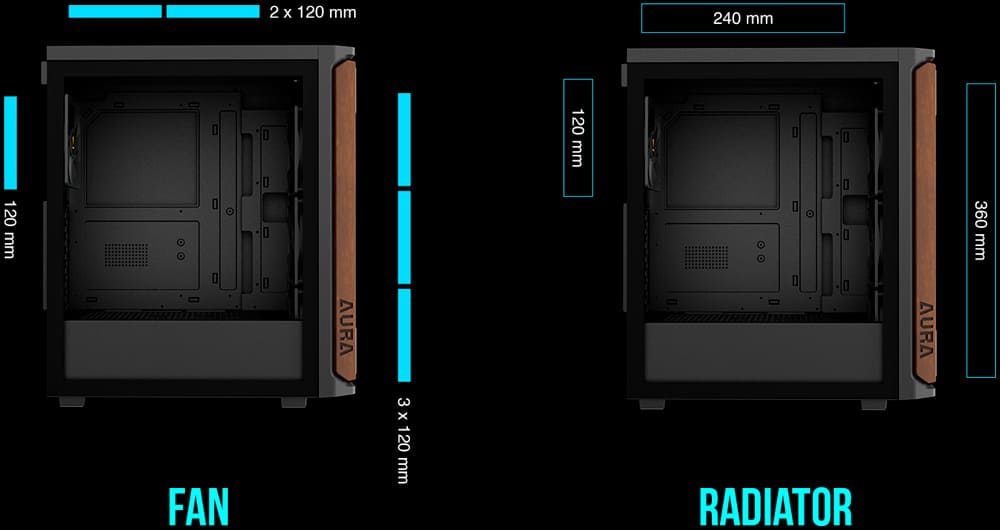 Корпус для ПК, GAMDIAS AURA GC11 WOOD Mid-Tower PC Case