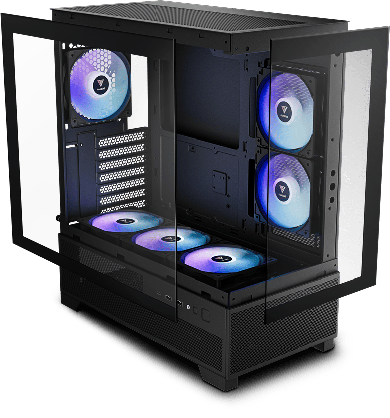 Корпус для ПК, Корпус для ПК, GAMDIAS AURA GC12 ARGB Mid-Tower PC Case