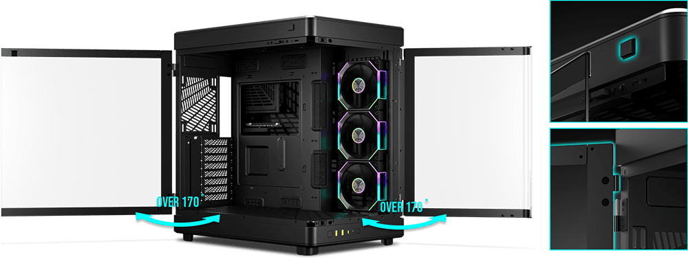Корпус для ПК, Корпус для ПК, GAMDIAS NESO P1 PRO B Mid-Tower PC Case
