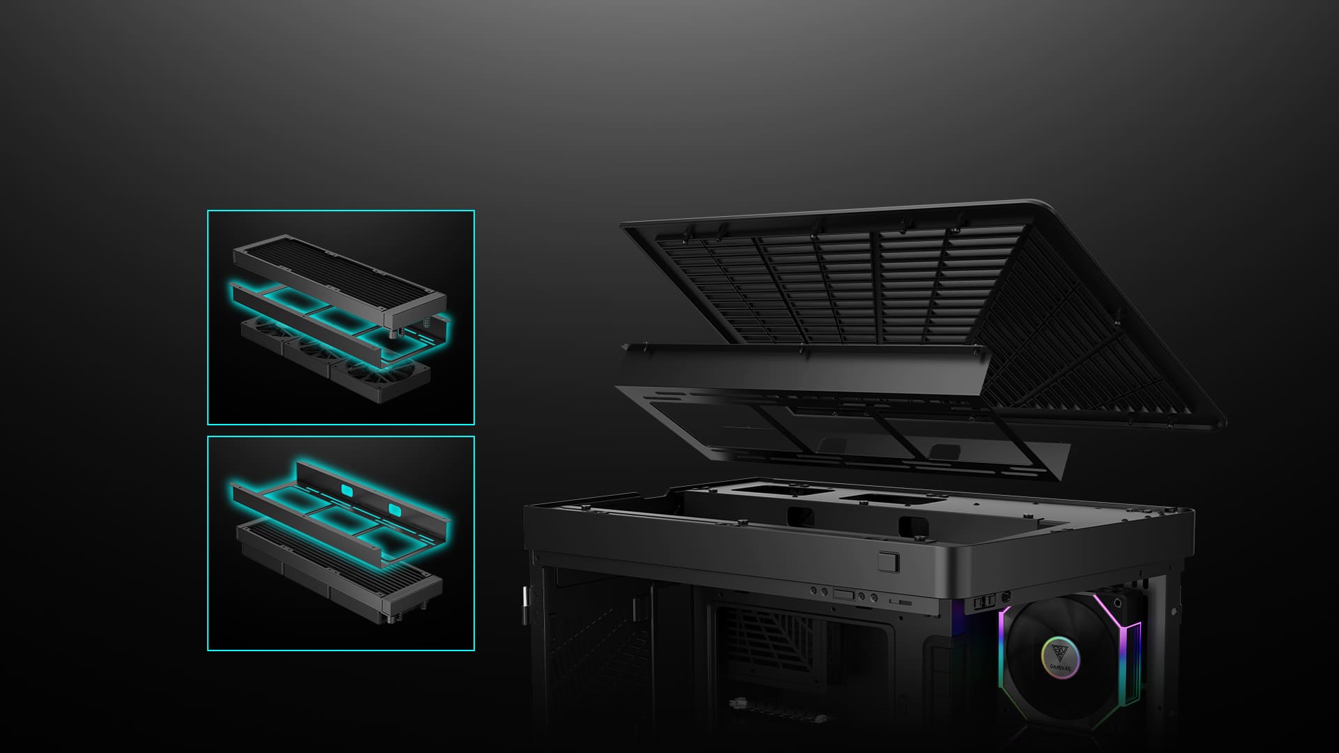 Корпус для ПК, GAMDIAS NESO P1 PRO B Mid-Tower PC Case