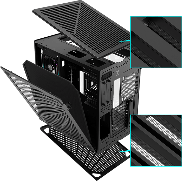 Корпус для ПК, Корпус для ПК, GAMDIAS NESO P1 PRO B Mid-Tower PC Case