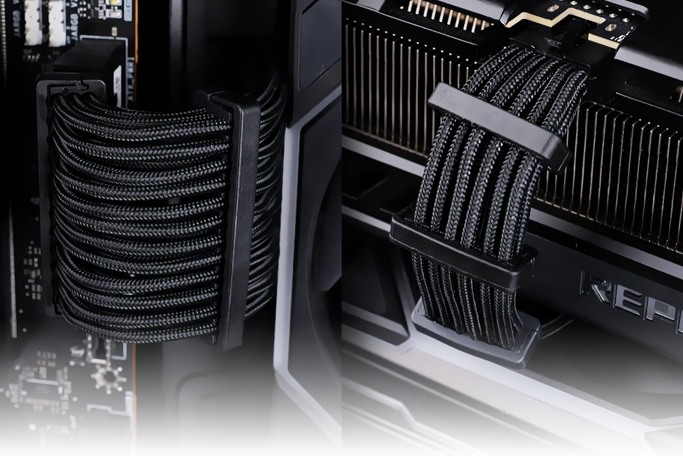 Braided cables with combs