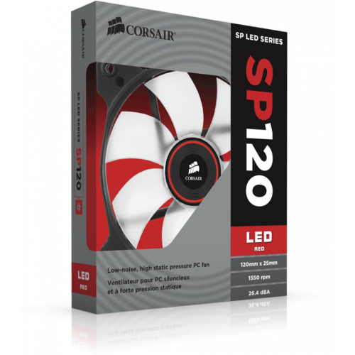 Продати Кулер для корпуса Corsair Air AF120 LED Red Quiet Edition (CO-9050015-RLED) за Trade-In у інтернет-магазині Телемарт - Київ, Дніпро, Україна фото