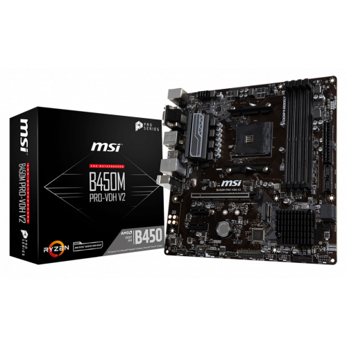 Продать Материнская плата MSI B450M PRO-VDH V2 (sAM4, AMD B450) по Trade-In интернет-магазине Телемарт - Киев, Днепр, Украина фото