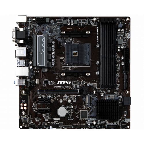 Продать Материнская плата MSI B450M PRO-VDH V2 (sAM4, AMD B450) по Trade-In интернет-магазине Телемарт - Киев, Днепр, Украина фото