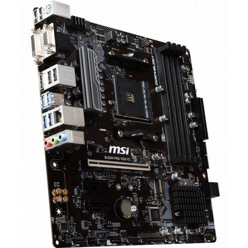 Продать Материнская плата MSI B450M PRO-VDH V2 (sAM4, AMD B450) по Trade-In интернет-магазине Телемарт - Киев, Днепр, Украина фото