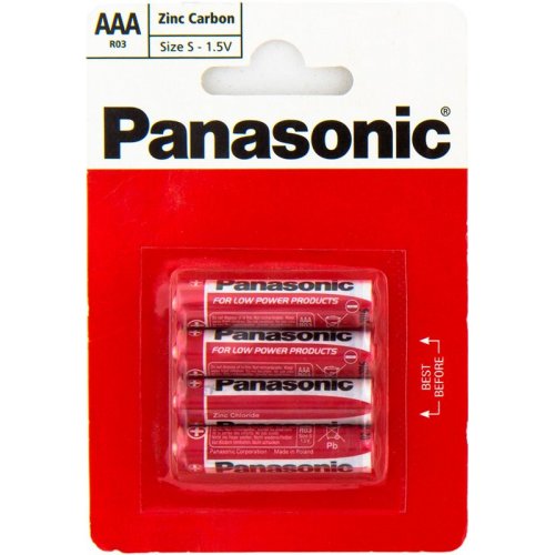 Купить Батарейки Panasonic AAA (LR03) Red Zinc Carbon 4 шт. (R03REL/4BP) - цена в Харькове, Киеве, Днепре, Одессе
в интернет-магазине Telemart фото