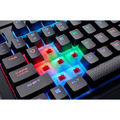 Photo Keyboard Corsair K68 RGB Mechanical Cherry MX Red (CH-9102010-RU) Black
