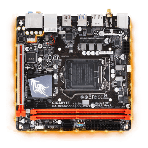 Продати Материнська плата Gigabyte GA-B250N Phoenix-WIFI (s1151, Intel B250) за Trade-In у інтернет-магазині Телемарт - Київ, Дніпро, Україна фото
