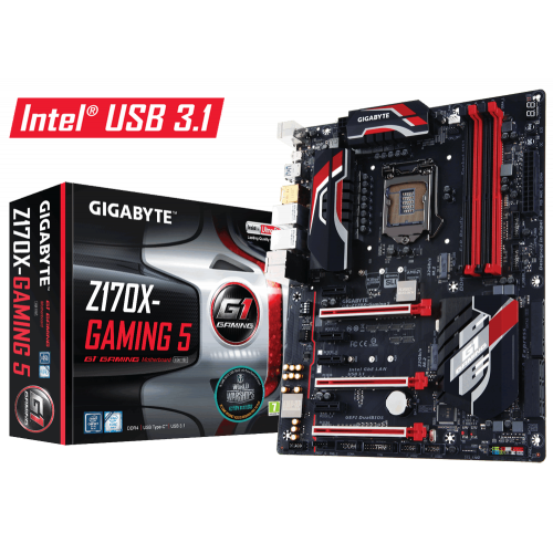 Продать Материнская плата Gigabyte GA-Z170X-Gaming 5-EU (s1151, Intel Z170) по Trade-In интернет-магазине Телемарт - Киев, Днепр, Украина фото