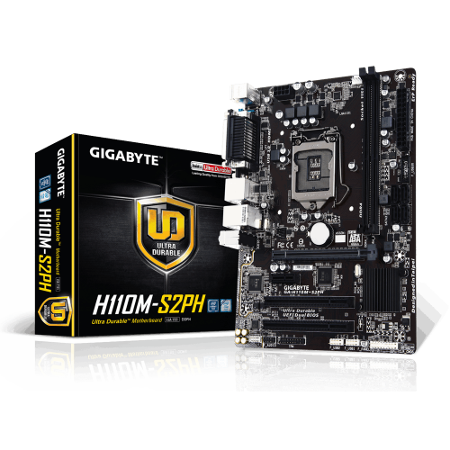 Продати Материнська плата Gigabyte GA-H110M-S2PH (s1151, Intel H110) за Trade-In у інтернет-магазині Телемарт - Київ, Дніпро, Україна фото