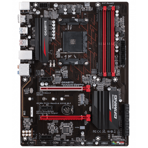 Продать Материнская плата Gigabyte GA-AX370-Gaming (sAM4, AMD X370) по Trade-In интернет-магазине Телемарт - Киев, Днепр, Украина фото