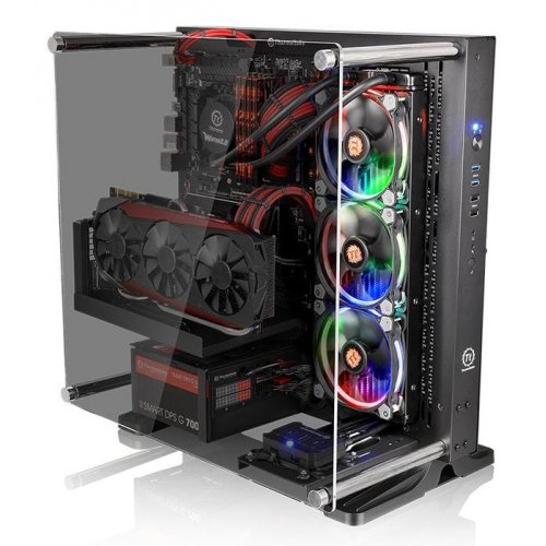 Корпус Thermaltake Core P3 Tempered Glass Edition Window без БП (CA-1G4-00M1WN-06) Black купити з перевіркою сумісності: огляд, характеристики, ціна у Києві, Львові, Вінниці, Хмельницькому, Івано-Франківську, Україні | інтернет-магазин TELEMART.UA фото