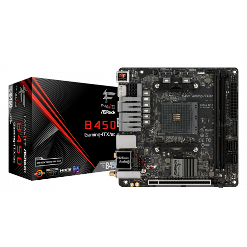 Photo Motherboard AsRock Fatal1ty B450 Gaming-ITX/ac (sAM4, AMD B450)