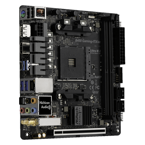 Photo Motherboard AsRock Fatal1ty B450 Gaming-ITX/ac (sAM4, AMD B450)