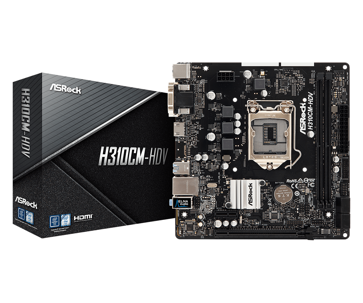 Материнская плата asrock h310cm hdv подключение