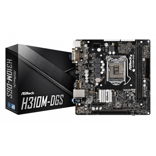 Продать Материнская плата AsRock H310M-DGS (s1151-V2, Intel H310) по Trade-In интернет-магазине Телемарт - Киев, Днепр, Украина фото