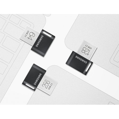 Купить Накопитель Samsung Fit Plus 64GB USB 3.1 (MUF-64AB/APC) - цена в Харькове, Киеве, Днепре, Одессе
в интернет-магазине Telemart фото