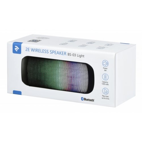 Купить Портативная акустика 2E BS-03 Light Wireless RGB (2E-BS-03L) Black - цена в Харькове, Киеве, Днепре, Одессе
в интернет-магазине Telemart фото