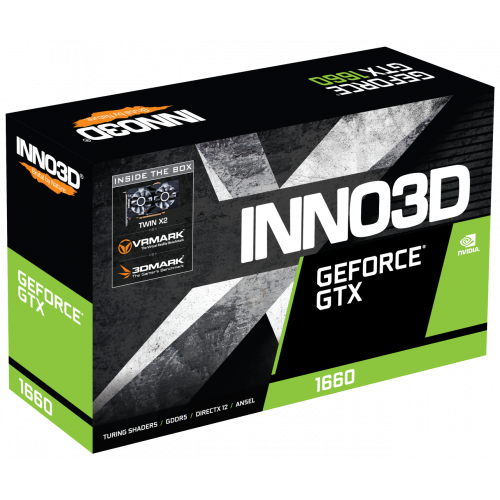 Фото Видеокарта Inno3D GeForce GTX 1660 Twin X2 6144MB (N16602-06D5-1510VA15)