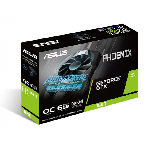 Фото Видеокарта Asus GeForce GTX 1660 Phoenix OC 6144MB (PH-GTX1660-O6G)