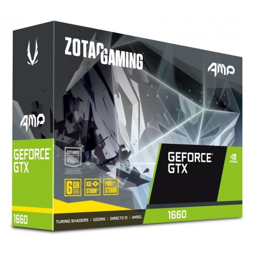 Фото Видеокарта Zotac GeForce GTX 1660 AMP 6144MB (ZT-T16600D-10M)