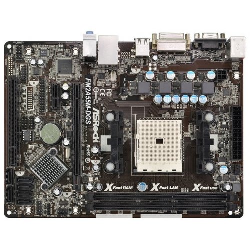 Продать Материнская плата AsRock FM2A55M-DGS R2.0 (sFM2, AMD A55) по Trade-In интернет-магазине Телемарт - Киев, Днепр, Украина фото