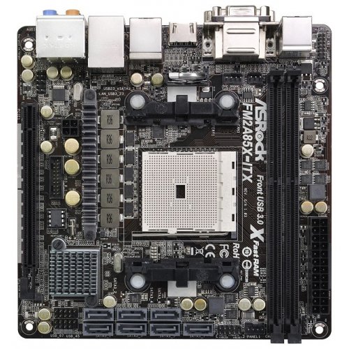 Продать Материнская плата AsRock FM2A85X-ITX (sFM2, AMD A85X) по Trade-In интернет-магазине Телемарт - Киев, Днепр, Украина фото