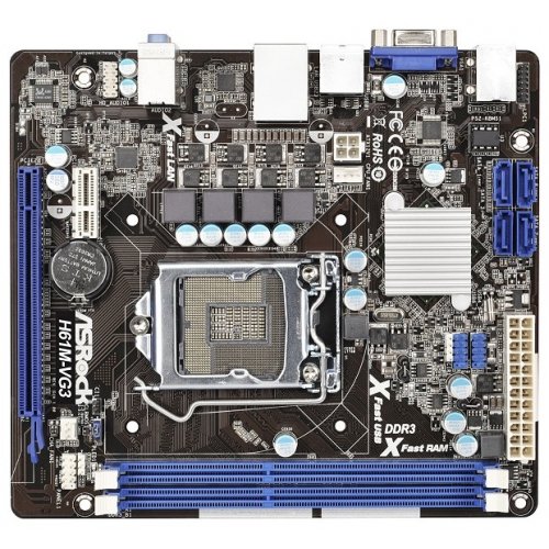 Продать Материнская плата AsRock H61M-VG3 OEM (s1155, Intel H61) по Trade-In интернет-магазине Телемарт - Киев, Днепр, Украина фото