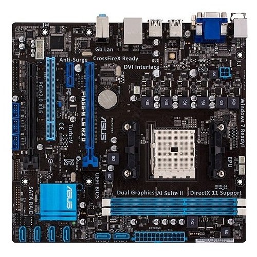 Продать Материнская плата Asus F1A55-M LE R2.0 (sFM1, AMD A55) по Trade-In интернет-магазине Телемарт - Киев, Днепр, Украина фото